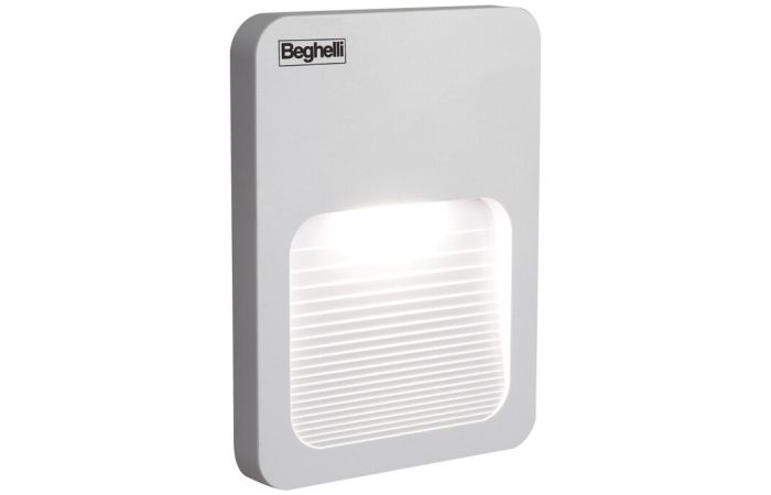 Šviestuvas v/t LED 1.5W IP44 4000K 60lm 90x120mm su atšvaitu baltas X-STEP - BEGHELLI