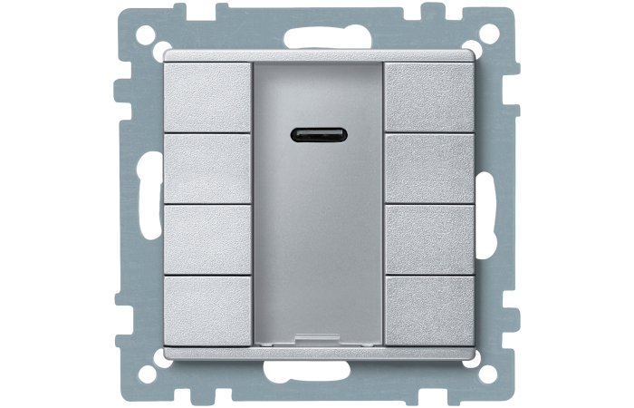 KNX pu.btn.4g plus w.IR r ec.TPm alu SysM, MTN627960, BUILDING CONTROL PRODUCTS, KNX, MERTEN - SCHNEIDER ELECTRIC (pavadinimas tikslinamas)