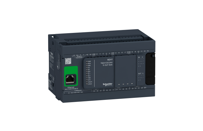 Modicon M241.Programuojamas loginis valdiklis.10 tr, TM241CEC24U, AUTOMATION CONTROLLERS, FLEXIBLE MACHINE CONTROL, OPTIMIZED FLEXIBLE MACHINE CONTROL - SCHNEIDER ELECTRIC (pavadinimas tikslinamas)