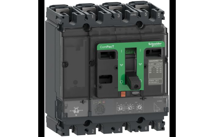 NSX250H 70kA AC 4P4D 250A 2.2, C25H42D250, LV POWER CIRCUIT BREAKERS AND SWITCHES, MCCB OPTIMUM OFFER, COMPACT NSX - SCHNEIDER ELECTRIC (pavadinimas tikslinamas)