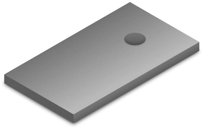 Adapterio plokštelė Dome FixPro ankeravimo skersiniui M12 aliuminė 90x50mm, Adapter plate Dome FixPro - K2 SYSTEMS