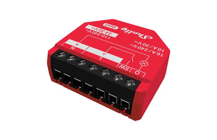 Valdiklis 10A 30V DC/16A 240V AC Wi-Fi/Ethernet/Bluetooth Shelly Plus 1PM Gen3 - SHELLY
