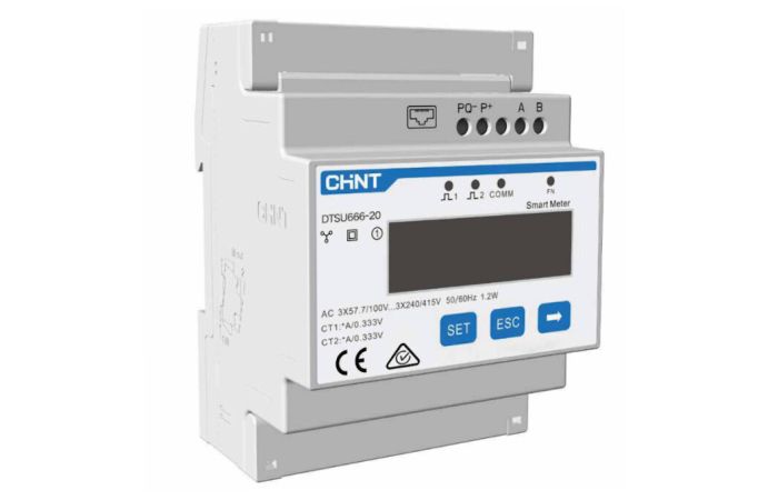 Skaitiklis elektros energijos 3F 0.333V netiesioginis 4 modulių CL1 RS485, DTSU666-20 - SUNGROW