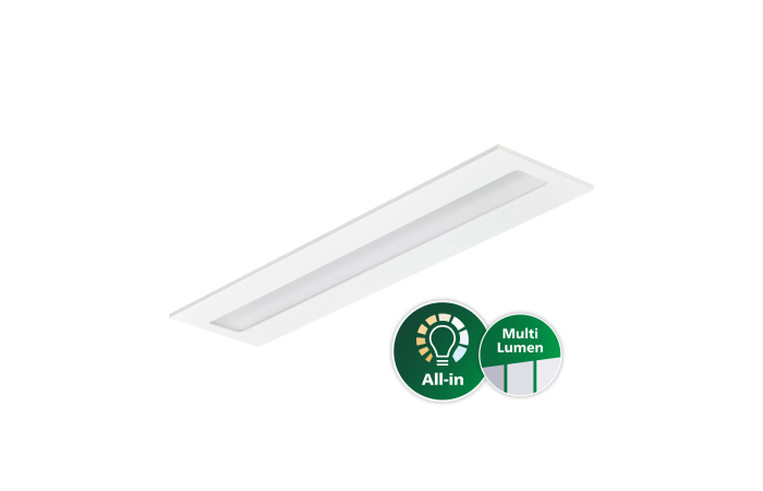 Šviestuvas į/l LED 23/38.5W IP20/44 4000K 3600/4500/6000lm 1195x295mm H-38.5 mm RC136B G4 36_45_60S/840 PSD W30L120 OC - PHILIPS