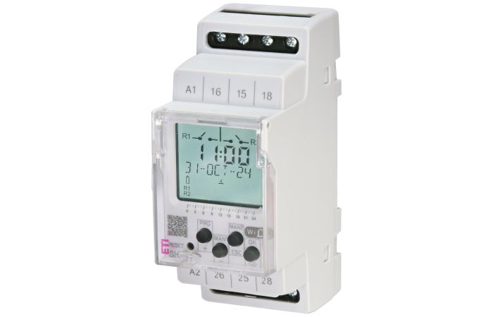 Laikrodis elektroninis 2 kanalų 2co 16A 24-230V AC/DC WI-FI SHT-13/2 UNI - ETI