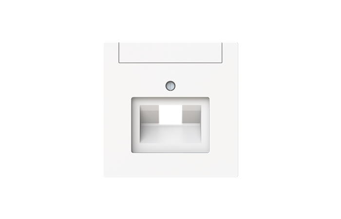 Dangtelis kompiuteriniam lizdui viengubas RJ45 baltos matinės spalvos 1803-44M-500 Busch-Art Linear - ABB
