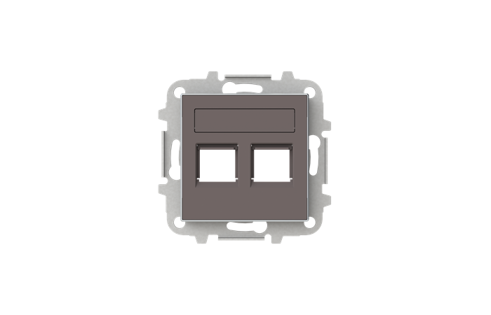 Dangtelis kompiuteriniam lizdui dvigubas RJ45 TAUPE spalvos 8518.2 TP SKY Niessen - ABB