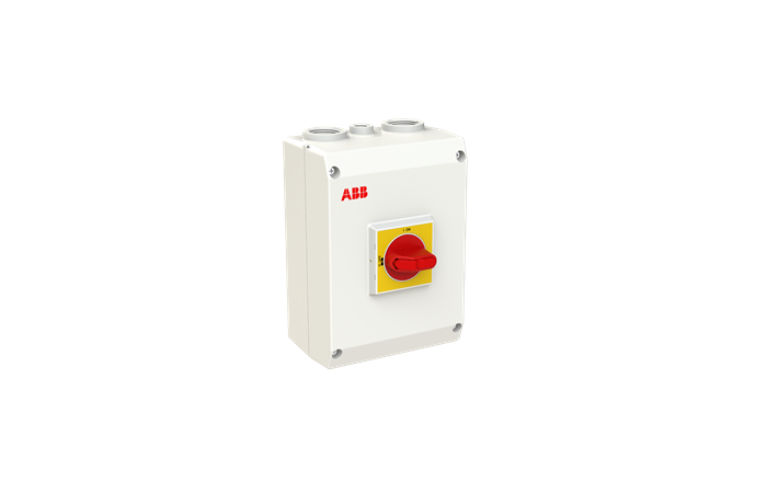 Jungiklis saugumo 3P 63A (AC22) IP65 baltas OTP63GA3M - ABB