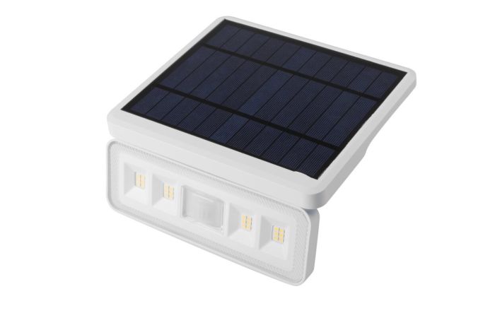 Prožektorius LED IP54 4000K 1000lm su saulės panele, judesio jutikliu baltos spalvos DAVOS - GTV