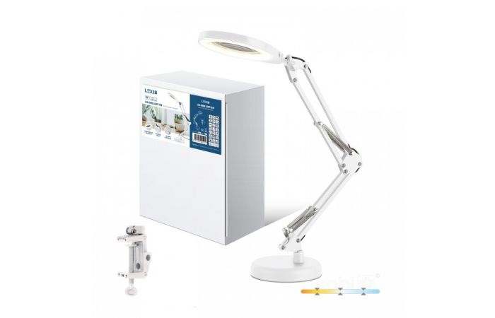 Šviestuvas stalinis LED 10W 3000/4000/6500K 500lm baltos spalvos AURIQ LOUPE - KOBI