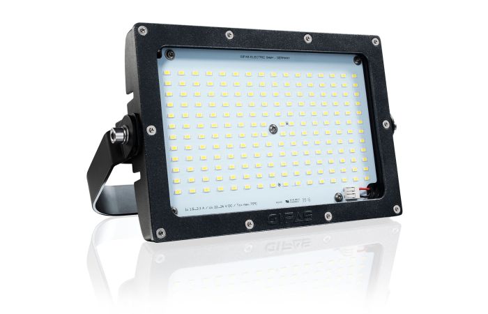 Prožektorius LED 25W IP65 5000K 3550lm juodas AlphaLUXX/W25V230/PC clear - GIFAS