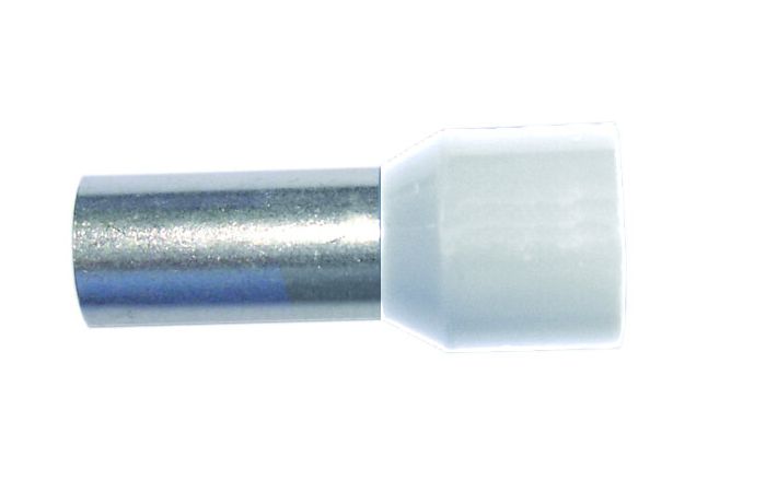 Antgalis gilzinis izoliuotas 0.5mm2 Cu baltas L-8mm [500] - PROTEC