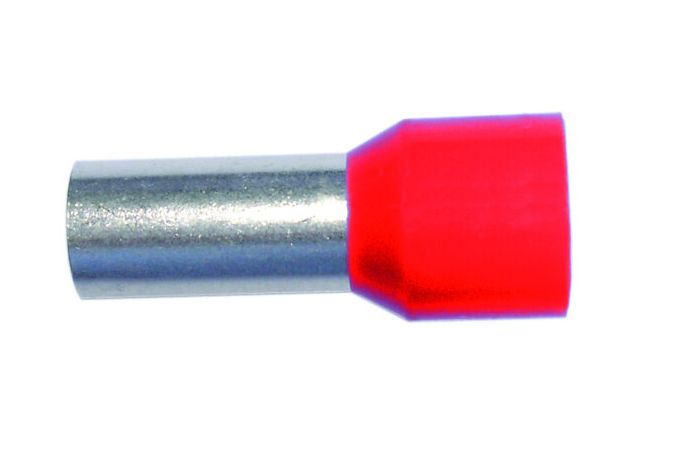 Antgalis gilzinis izoliuotas 1mm2 Cu raudonas L-8mm [500] - PROTEC