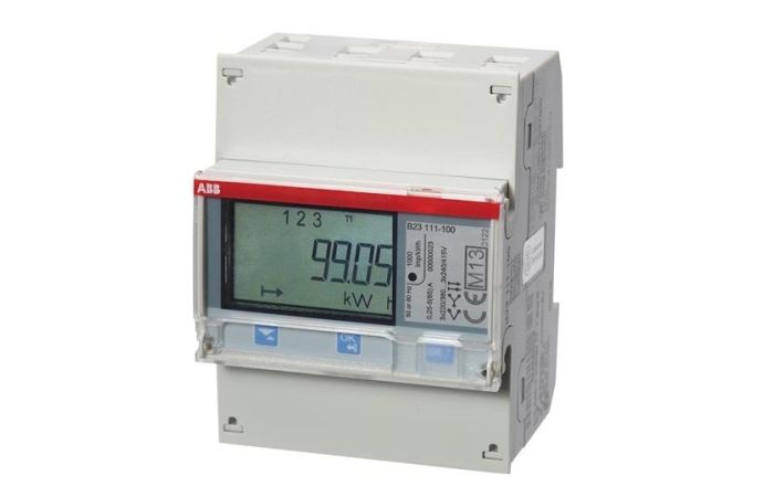 Skaitiklis elektros energijos 3F 65A tiesioginis 1 tarifas MID 4 modulių Steel B23 111-100 - ABB