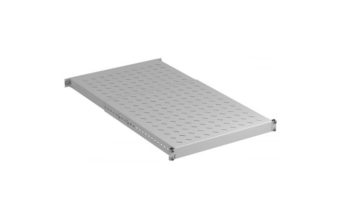 Lentyna montažinė reguliuojama 500-900mm, 150kg, 19" 1U, 4-ių taškų, pilka, - ZPAS