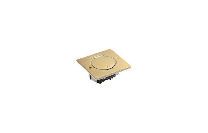 Dėžutė su lizdu į grindis IP44 aukso spalvos - LEGRAND