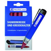 Kreida raudona su laikikliu sausam/drėgnam: medžiui, popieriui, metalui, plastikui, akmeniui PSUK [8+1] - PROTEC