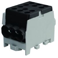 Gnybtas 35mm2 Cu/Al juodas 6 prijungimai (2x35/4x25) PHLAK3524SW - PROTEC