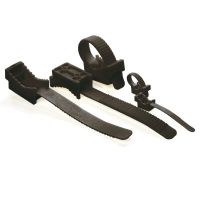 Laikiklis-dirželis 145x13mm prisukamas kabeliams/vamzdžiams juodas [pak. po 100 vnt.] - TRYTYT