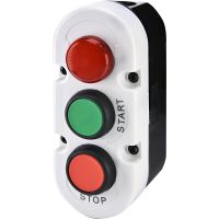 Postas valdymo 2 mygtukų 1no+1nc + LED 230V AC ESE3-V8 - ETI