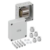 Dėžutė v/t [110x110x90] IP66 su gnybtais ZDU4 7x4mm2 pilka RK4/07SL-7x4 - SPELSBERG