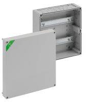 Dėžutė v/t [300x300x132] IP65/IP54 iQ su 2xDIN bėgeliu pilka be halogenų AKi-R4/68-L - SPELSBERG