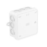 Dėžutė v/t [85x85x36] IP55 tuščia balta be halogenų su tvirtinimo auselėmis A11 HF RW - OBO BETTERMANN