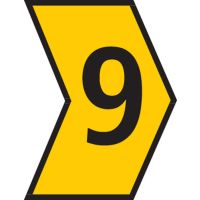 Markiruotė "9" laidui užmaunama 2-5mm karpoma geltona HGDC2 [pak. po 1000 vnt.] - HELLERMANN TYTON