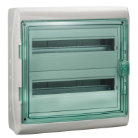 Skydelis v/t 36 (2x18) modulių IP65 su PE gnybtu skaidrios durys Mureva - SCHNEIDER ELECTRIC