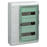 Skydelis v/t 36 (3x12) modulių IP65 su PE gnybtu 4 vietos lizdams skaidrios durys Mureva - SCHNEIDER ELECTRIC