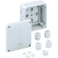 Dėžutė v/t [110x110x67] IP65/IP54 tuščia pilka be halogenų Abox 060-L - SPELSBERG