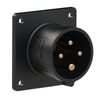 Kištukas CEE į/l 4P 16A 400V 6h IP44 juodas [70x70] - PCE