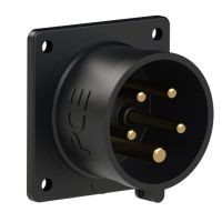 Kištukas CEE į/l 5P 16A 400V 6h IP44 juodas [70x70] - PCE