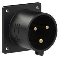Kištukas CEE į/l 3P 32A 230V 6h IP44 juodas [70x70] - PCE