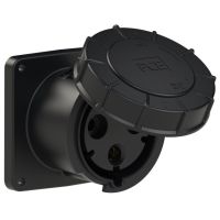 Lizdas CEE į/l 3P 125A 230V 6h IP67 juodas [120x120] POWER TWIST - PCE