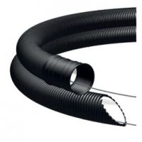 Vamzdis gofruotas D75 750N juodas be halogenų EVOCAB FLEX FR UV 0H [50m] - EVOPIPES