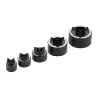 Rinkinys matricų skylamušiui 16-40mm plienui (ST37), aliuminiui, plastmasei [rinkinyje 5 vnt.] - CIMCO