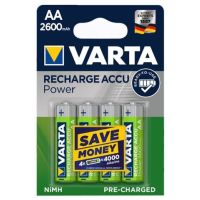 Elementas pakraunamas HR06 NiMh AA 1.2V 2600mAh R2U [pak. po 4 vnt.] - VARTA
