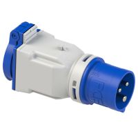Perėjimas kištukas CEE 3P 16A 230V - lizdas SCHUKO 16A 230V IP44 - PCE