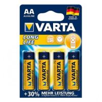 Elementas galvaninis šarminis LR06 AA 1.5V LONGLIFE [pak. po 4 vnt.] - VARTA