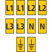 Markiruotė "L1, L2, L3, N" laidui užspaudžiama 0.5-1.5mm2 WIC1-- [pak. po 200 vnt.] - HELLERMANN TYTON