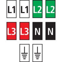 Markiruotė "L1, L2, L3, N, PE" laidui užspaudžiama 1.5-2.5mm2 WIC2 [pak. po 200 vnt.] - HELLERMANN TYTON