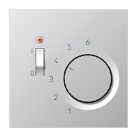 Termostatas 1o 10A/230V su dangteliu aliumininis LS - JUNG