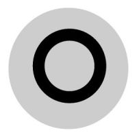 Plokštelė mygtukui skaidri balta "O" M22-XDL-W-X0 - EATON