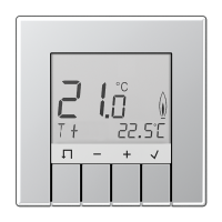 Termostatas patalpos p/t su ekranu aliumininis LS - JUNG