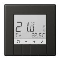 Termostatas patalpos p/t su ekranu antracito spalvos LS - JUNG