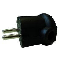 Kištukas a/k SCHUKO kampinis 90 laipsnių su įžeminimu 3x2.5mm2 16A 250V IP20 juodas PSSWI16 - PROTEC