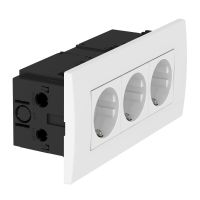 Lizdas trigubas kanalui Rapid 45 baltas SDE-RVV D0RVV3 - OBO BETTERMANN