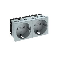 Lizdas p/t dvigubas kanalui Rapid 45 aliuminio spalvos STD-D0 AL2 - OBO BETTERMANN