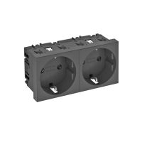 Lizdas p/t dvigubas kanalui Rapid 45 juodas STD-D0 SWGR2 - OBO BETTERMANN